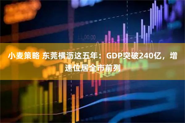 小麦策略 东莞横沥这五年：GDP突破240亿，增速位居全市前列